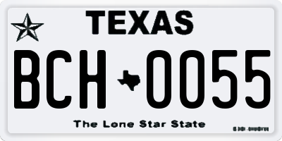 TX license plate BCH0055