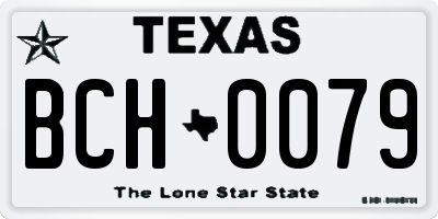TX license plate BCH0079