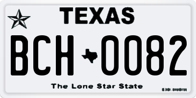 TX license plate BCH0082
