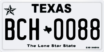 TX license plate BCH0088