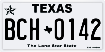 TX license plate BCH0142