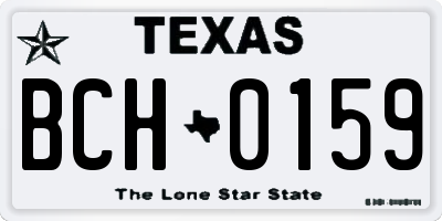 TX license plate BCH0159