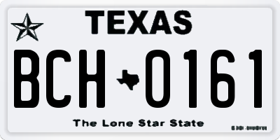 TX license plate BCH0161