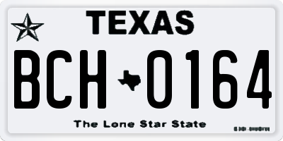 TX license plate BCH0164