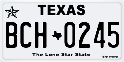 TX license plate BCH0245