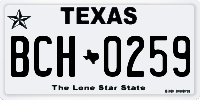 TX license plate BCH0259