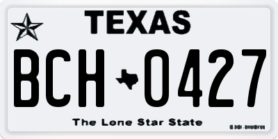 TX license plate BCH0427