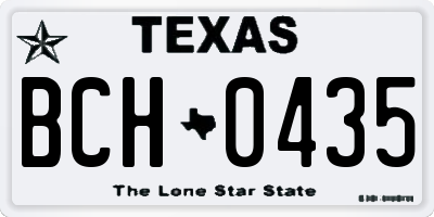 TX license plate BCH0435