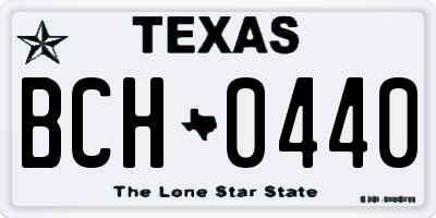 TX license plate BCH0440