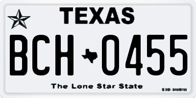 TX license plate BCH0455