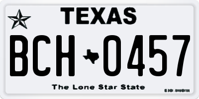 TX license plate BCH0457