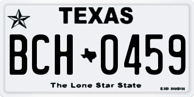 TX license plate BCH0459