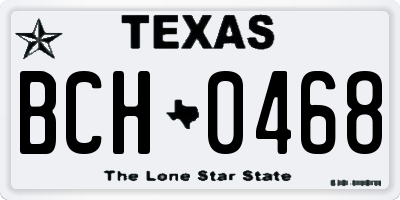 TX license plate BCH0468