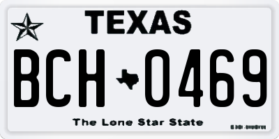 TX license plate BCH0469