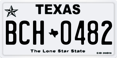 TX license plate BCH0482