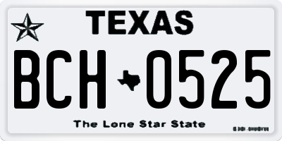TX license plate BCH0525
