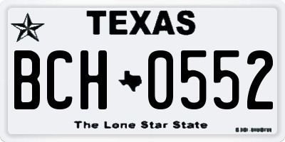 TX license plate BCH0552