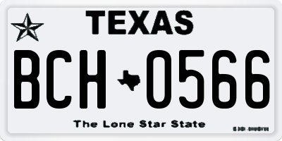 TX license plate BCH0566