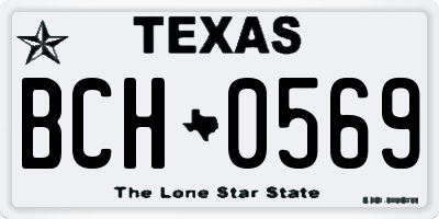 TX license plate BCH0569