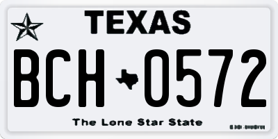 TX license plate BCH0572