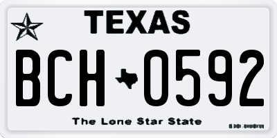 TX license plate BCH0592