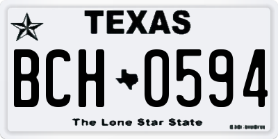 TX license plate BCH0594