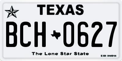 TX license plate BCH0627