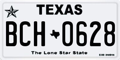 TX license plate BCH0628