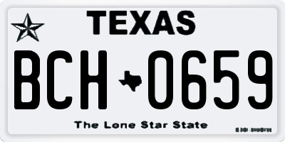 TX license plate BCH0659