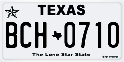 TX license plate BCH0710