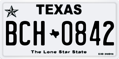TX license plate BCH0842