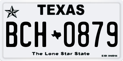 TX license plate BCH0879