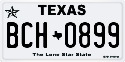 TX license plate BCH0899