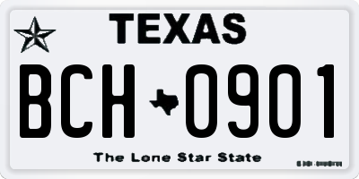 TX license plate BCH0901