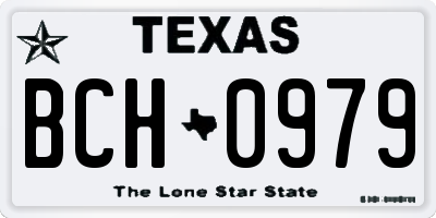 TX license plate BCH0979
