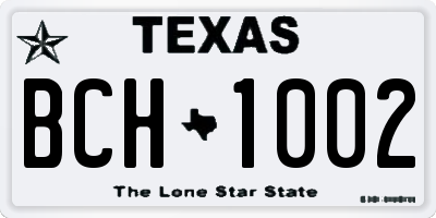 TX license plate BCH1002