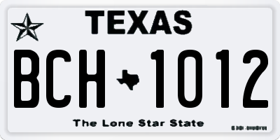 TX license plate BCH1012