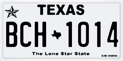 TX license plate BCH1014