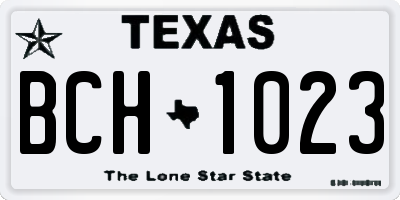 TX license plate BCH1023