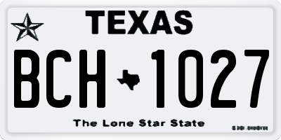 TX license plate BCH1027