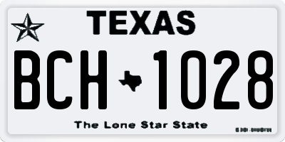 TX license plate BCH1028