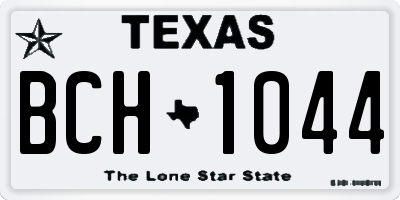TX license plate BCH1044