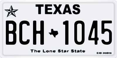 TX license plate BCH1045