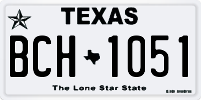 TX license plate BCH1051