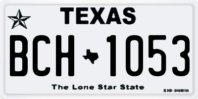 TX license plate BCH1053