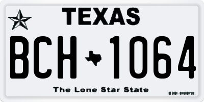 TX license plate BCH1064