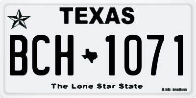 TX license plate BCH1071