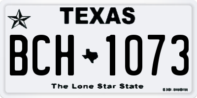 TX license plate BCH1073