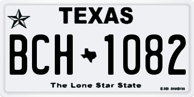 TX license plate BCH1082
