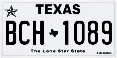 TX license plate BCH1089